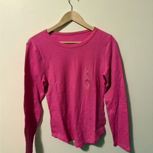 GAP Fuchsia Long Sleeve Kids Tee